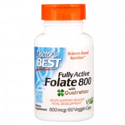 Doctor's Best Folian 800mcg 60kaps. (Fully Active Folate 800mcg 60 Veggie Caps.)