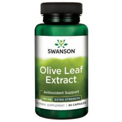 Swanson Olive Leaf Extract -Liść Oliwny 750Mg 60kaps.