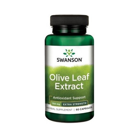 Swanson Olive Leaf Extract -Liść Oliwny 750Mg 60kaps.