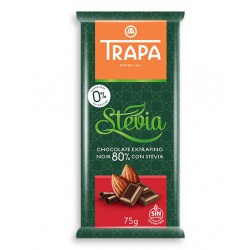 Czekolada gorzka 80% kakao ze stewią bez dodatku cukru Trapa 75g
