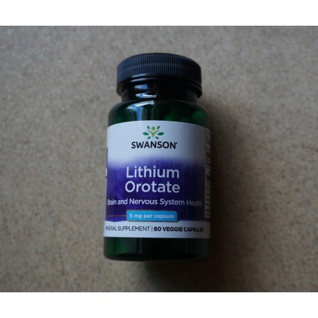 Lithium Orotate (orotan litu)  5mg 60kaps. Swanson