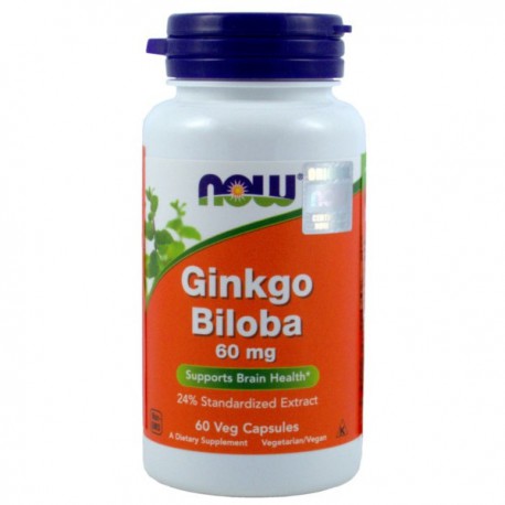 Now Foods Ginkgo Biloba 60mg 60kaps.