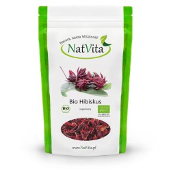 BIO HIBISKUS (Hibiscus sabdariffa) KWIAT POCIĘTY  500g NatVita