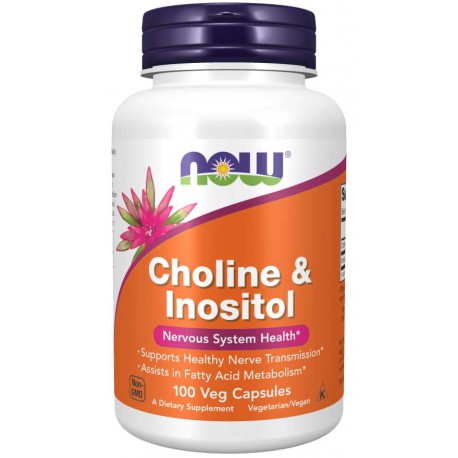 Choline & Inositol 500 mg Veg Capsules (Cholina Inozytol 100kaps.  ) NOW Foods