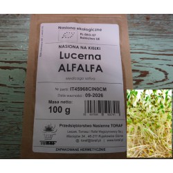 Kiełki nasiona BIO Organic - lucerna ALFALFA 100g