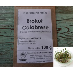 Brokuł Calabrese nasiona na kiełki 100g