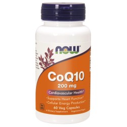 CoQ10 200 mg – Koenzym Q10– 60 Veg Kaps. NOW FOODS