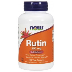 Rutyna- Rutin 450 mg 100 wegetariańskich kapsułek NOW