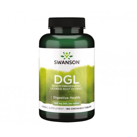Swanson Lukrecja DGL 385mg 180 tabletek do ssania Deglycyrrhizinated Licorice Root Extract