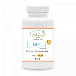 MSM siarka organiczna tabletki 750mg 90tabl. NatVita