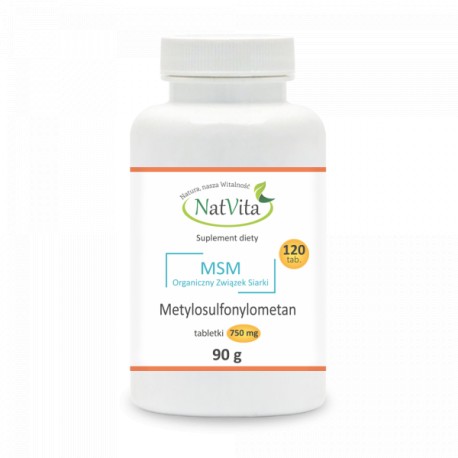 MSM siarka organiczna tabletki 750mg 90tabl. NatVita