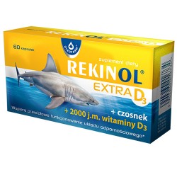 Rekinol Extra 2000IU wit.D3 plus Czosnek 60kaps. Oleofarm