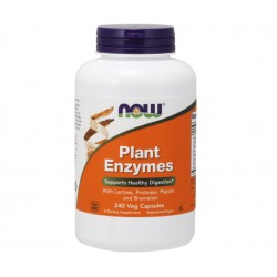 Plant Enzymes- enzymy trawienne roślinne- 120 Wege kapsułki NOW FOODS