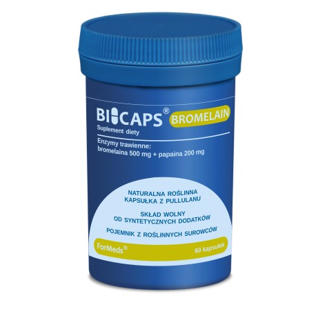 BICAPS BROMELAIN- 500mg bromelina z papainą 60kaps. Formeds