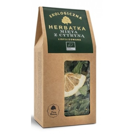 HERBATKA LIOFILIZOWANA MIĘTA Z CYTRYNĄ BIO 25 g - DARY NATURY