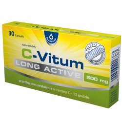 Witamina C 500mg- C-Vitum Long Actie- o przedłużonym uwalnianiu- time release Oleofarm