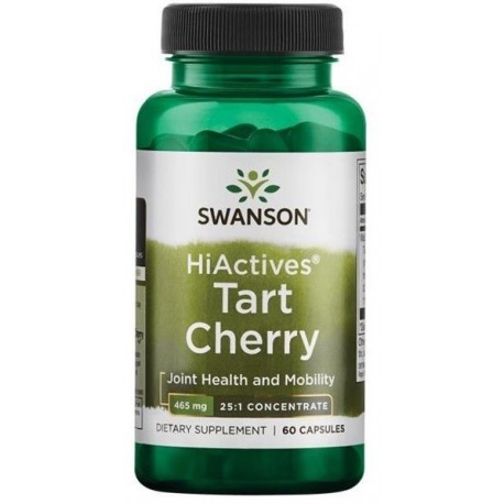 Swanson Hiactives Tart Cherry 465mg 60kaps. Owoc Wiśni