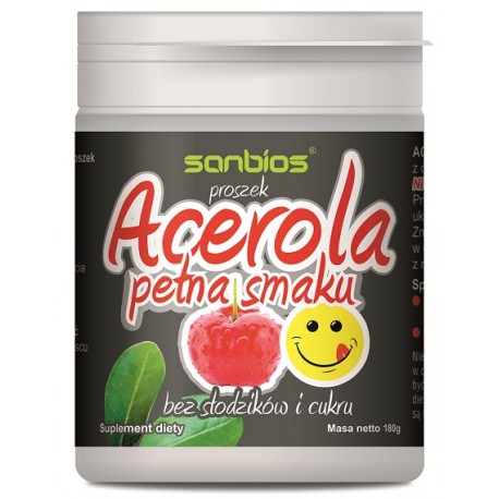 Acerola pełna smaku PROSZEK 180g Sanbios