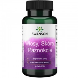 Włosy, skóra paznokcie 60tabl. Swanson (Skin, Hair, Nails)