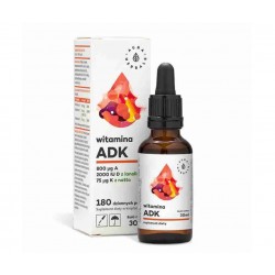 Witamina ADK, A + D3 2000 IU + K2, krople 30 ml Aura Herbals