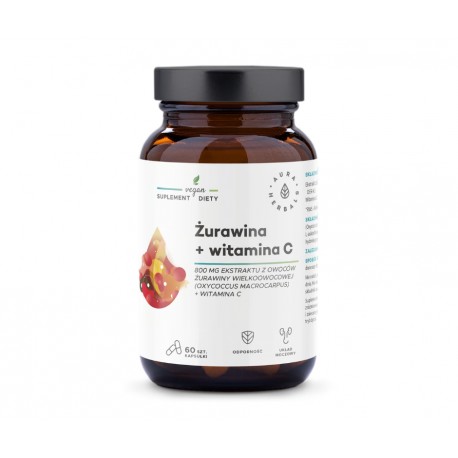 Żurawina 800 mg + Witamina C, kapsułki 60 szt. Aura Herbals