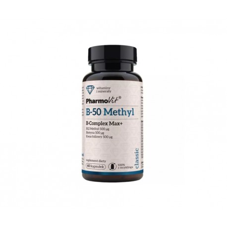 Pharmovit B-50 methyl B-Complex 60 kaps - metylowany B- complex