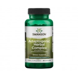 Kompleks adaptogenów- Adaptogenic Herbal Complex with Rhodiola, Ashwagandha & Ginseng - 60 kaps. Swanson