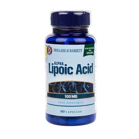 Kwas ALA- alfa- liponowy 100mg 60kaps. Holland and Barrett