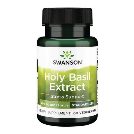 Tulsi Ekstrakt-Holy Basil Extract 400mg - 60 vcaps Swanson Święta Bazylia