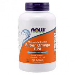 Super Omega EPA molekularnie destylowane 120 kapsułek miękkich NOW FOODS