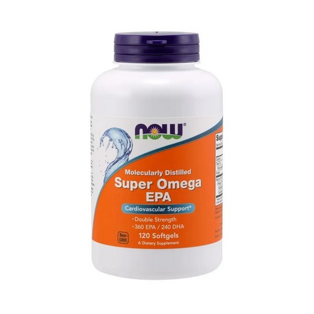 Super Omega EPA molekularnie destylowane 120 kapsułek miękkich NOW FOODS