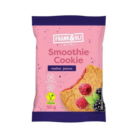 Miękkie ciasteczko Smoothie malina & jeżyna bez cukru 50g FRANK&OLI