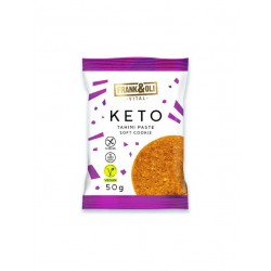 Miękkie KETO ciasteczko z pastą sezamową Tahini bez cukru 50g FRANK&OLI