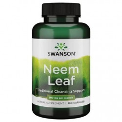 Neem Leaf 500mg - 100 caps. Miodla Indyjska Liść Swanson