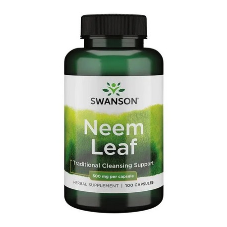 Neem Leaf 500mg - 100 caps. Miodla Indyjska Liść Swanson