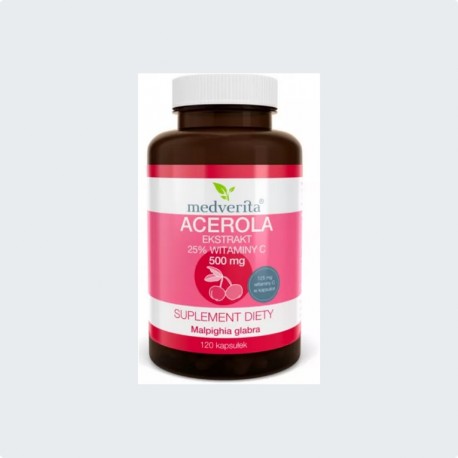 Medverita Acerola Ekstrakt 25% 500 mg 120kaps.