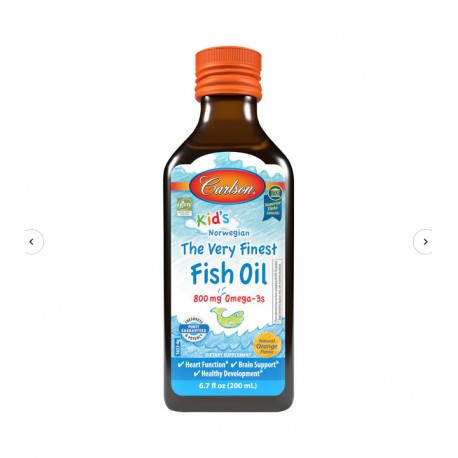 Omega- 3 dla dzieci- Kid's The Very Finest Fish Oil, 800mg Natural Orange - 200 ml