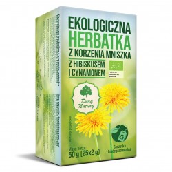 Herbatka z korzenia mniszka z hibiskusem i cynamonem EKO 25x2g