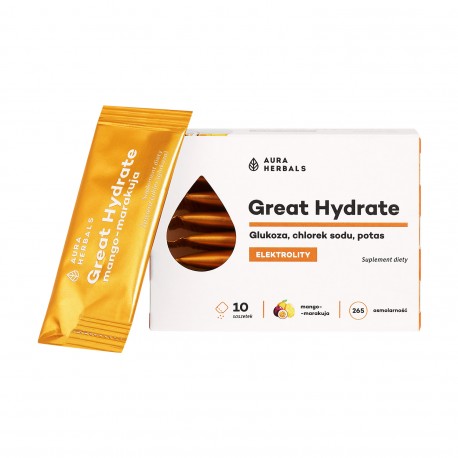 Elektrolity mango-marakuja saszetki 10 szt. Great Hydrate Aura Herbals