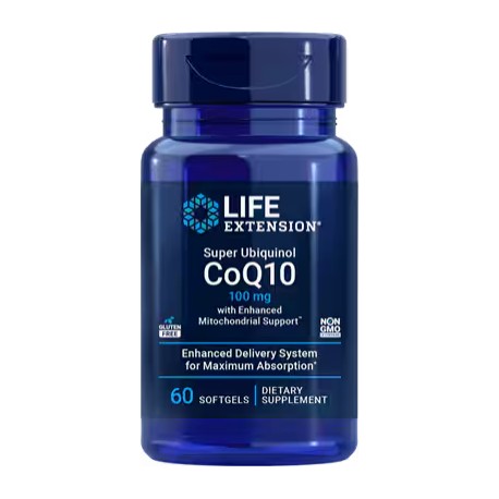 Koenzym Q10 ubiquinol- Super Ubiquinol CoQ10 with Enhanced Mitochondrial Support™ 100mg 30kaps. Life Extension