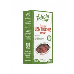 Makaron z czerwonej soczewicy sedanini rurka wąska bezglutenowy 250g FELICIA BIO
