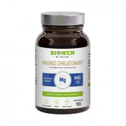 Magnez chelatowany diglicynian magnezu 840 mg – 100 kaps Biowen