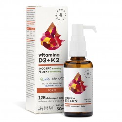 Witamina D3 4000 IU + K2 MCT krople 50 ml Aura Herbals