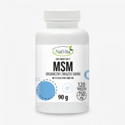 MSM siarka organiczna tabletki 750mg 90tabl. NatVita