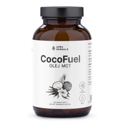 Coco Fuel Olej MCT 2000 mg softgel 100 szt. Aura Herbals olej kokosowy MCT
