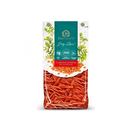 Makaron z czerwonej soczewicy warkocz 250g BARTOLINI