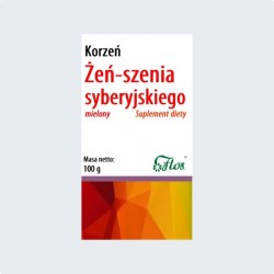 Flos Żeń Szeń Syberyjski Korzeń Mielony 100g