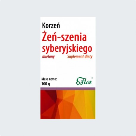 Flos Żeń Szeń Syberyjski Korzeń Mielony 100g