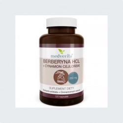 Medverita Berberyna HCL 98% + Cynamon 120 kaps.