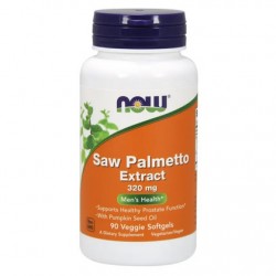Palma sabałowa ekstrakt plus olej z pestek dyni Saw Palmetto Extract with Pumpkin Seed Oil, 320mg - 90 veggie softgels